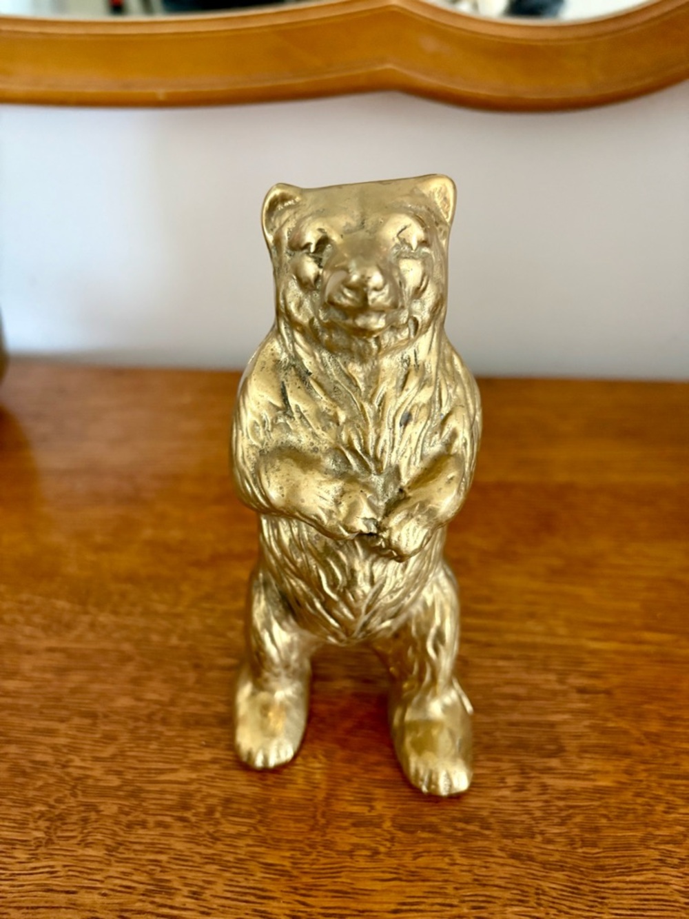 Brass Antique Piggy Bank Bear